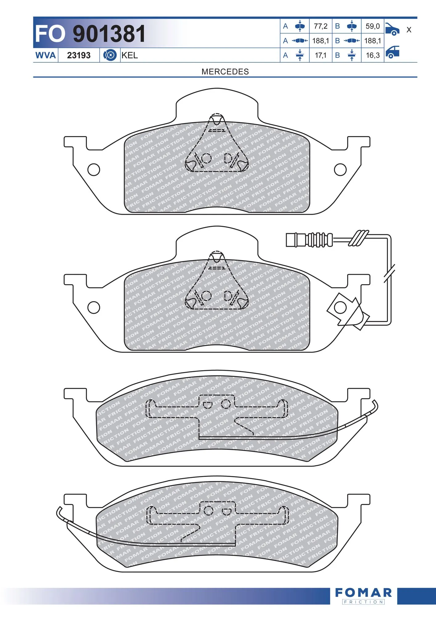 Brake Pad Set, disc brake
